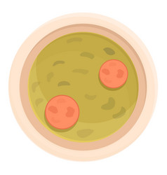 Green Soup Icon Cartoon Food Meal