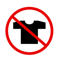 T-shirt Prohibition Icon Or Clothing Restriction