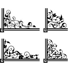 Renaissance Ornamental Floral Corners Set