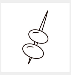 Sketch Skewer Olive Icon Isolated Food Clipart