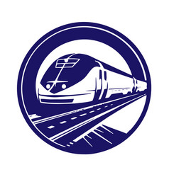 Train Logo Tram Icon Metro Silhouette Isolated