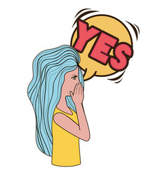 Woman Saying Yes Avatar Character