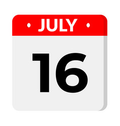 16 July Calendar Icon