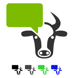 Cow Opinion Flat Icon