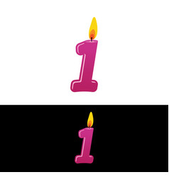 Number 1 Candle For Birthday Or Anniversary