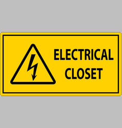 Safety Sign Electrical Closet