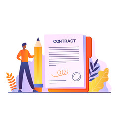 Signing Contract Concept