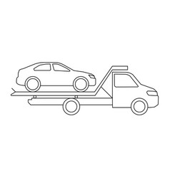 Tow Truck Service Line Art Icon Wrecker