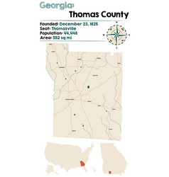 Map Thomas County In Georgia