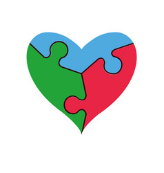 Puzzle Heart Shapes Pieces Valentine Day