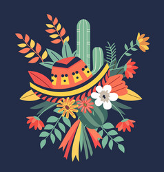 Cinco De Mayo Celebration In Mexico With Cactus