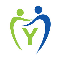 Dentistry Clinic Logo On Letter Y Concept Family