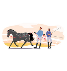 Equestrian Sport Club Horse Training Concept