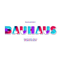 Font Bauhaus Colorful Style