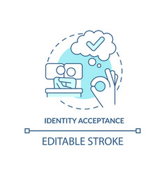 Identity Acceptance Turquoise Concept Icon