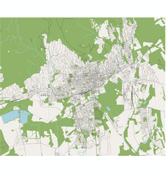 Map Of The City Of Pecs Hungary