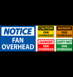 Caution Sign Fan Overhead