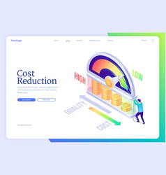 Cost Reduction Isometric Landing Page Business