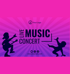 Live Music Concert Landscape Banner Template