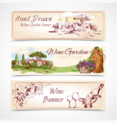 Wine Banners Set