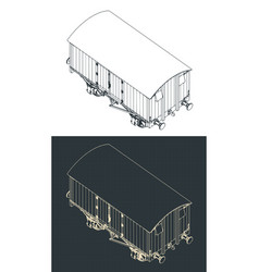 Goods Wagon Isometric Blueprints