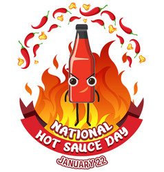 National Hot Sauce Day Banner Design