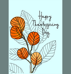 Thanksgiving Day Greeting Card Template Hand