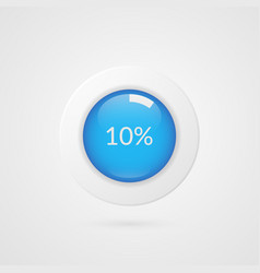 10 Percent Blue White Pie Chart Percentage