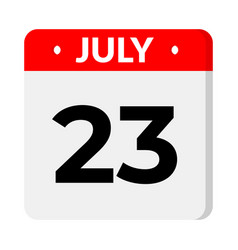 23 July Calendar Icon