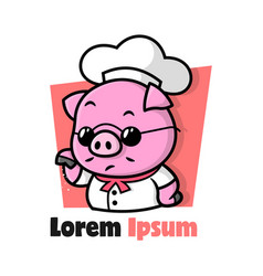 A Pig Chef With Black Glasses And Pouring Salt