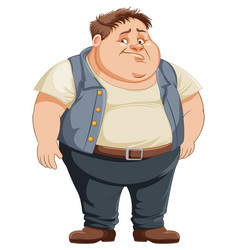 Fat Male Cartoon Character