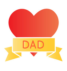 Tattoo With Dad Inscription Flat Icon Heart