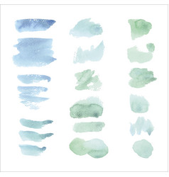 Watercolor Green And Blue Stains