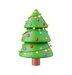 3d Christmas Sparkling Bright Tree