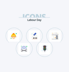 Labour Day Flat Icon Pack 5 Design Crain