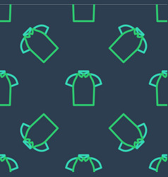 Line Polo Shirt Icon Isolated Seamless Pattern