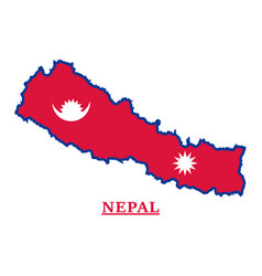 Nepal National Flag Map Design