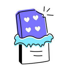 Check Heart Cake Doodle Icon