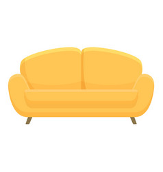 Gold Color Sofa Icon Cartoon Furniture