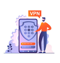 Man With Vpn Concept