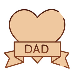 Tattoo With Dad Inscription Flat Icon Heart