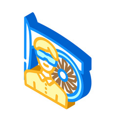 Aircraft Mechanic Repair Worker Isometric Icon