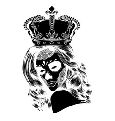 Black Silhouette Queen Death Portrait