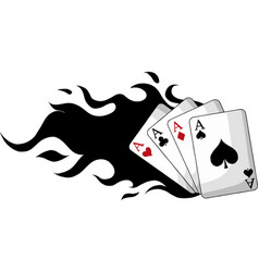 Poker Aces Monochrome Black And White Symbol