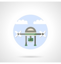 Video Drone Flat Color Design Icon