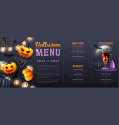 Halloween Holiday Menu Design