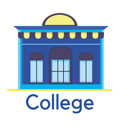 Isolated Flat College Building Icon