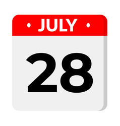 28 July Calendar Icon