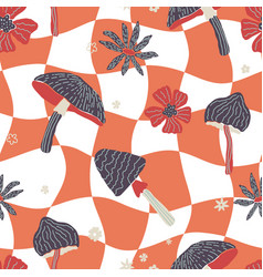 Bloom Mushroom Seamless Pattern