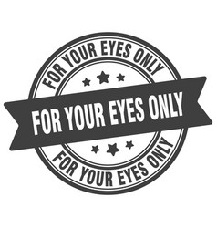 For Your Eyes Only Stamp Label